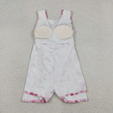 Bunny Floral Pink Athletic Shorts Girls Mardi Gras Dress