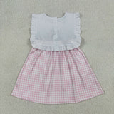 Child of God Cross Pink Plaid Girls Easter Dress