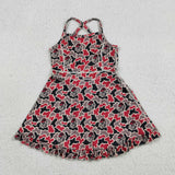 Team Dog Red Gray Black Camo Athletic Shorts Girls Sleeveless Dress