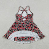 Team Dog Red Gray Black Camo Athletic Shorts Girls Sleeveless Dress