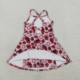 A Baseball Team Black Red Leopard Print Athletic Shorts Girls Swimsuits