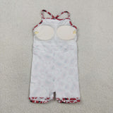 A Baseball Team Black Red Leopard Print Athletic Shorts Girls Swimsuits