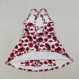 Pig Team Red Black Leopard Print Athletic Shorts Girls Sleeveless Dress