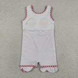 Red Plaid Scalloped Athletic Shorts Girls Sleeveless Dress