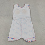 Red Blue Bow Pattern Pink Athletic Shorts Girls 4th of July Dress