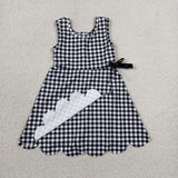 Black Scalloped Athletic Shorts Girls Sleeveless Dress