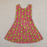 Softball Hot Pink Athletic Shorts Girls Sleeveless Dress