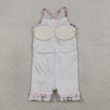 Cartoon Mirror Bow Pink Athletic Shorts Girls Sleeveless Dress