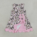 Pink Bows Scalloped Camo Duck Athletic Shorts Girls Sleeveless Dress