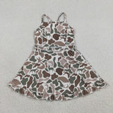 Jungle Hunting Duck Deer Camo Athletic Shorts Girls Swimsuits