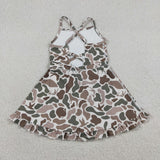 Jungle Hunting Duck Deer Camo Athletic Shorts Girls Swimsuits