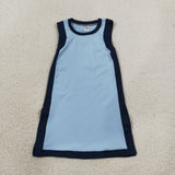 Solid Navy Sky Blue Athletic Girls Sleeveless Dress (no shorts)