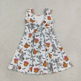 Cartoon Boo White Athletic Shorts Girls Halloween Dress