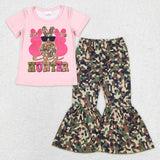 Egg Hunter Bunny Camo Pink Girls Easter Outfits