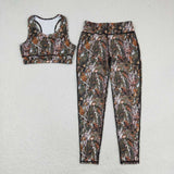 Branch Leaves Camo Adult Yoga Sets