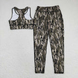 Green Camo Adult Yoga Sets