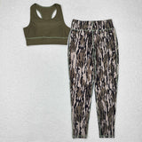 Camo Green Adult Yoga Sets