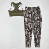 Camo Green Adult Yoga Sets