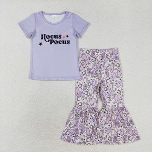 Letters Ghost Stars Purple Girls Halloween Outfits