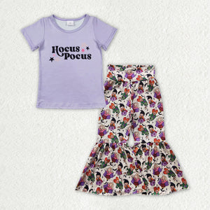 Letters Bats Cute Purple Girls Halloween Outfits