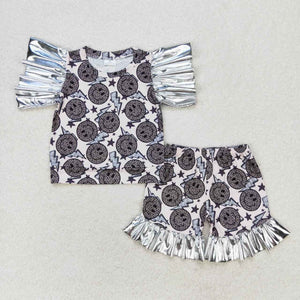 Smile Stars Lightning Girls Shorts Sets