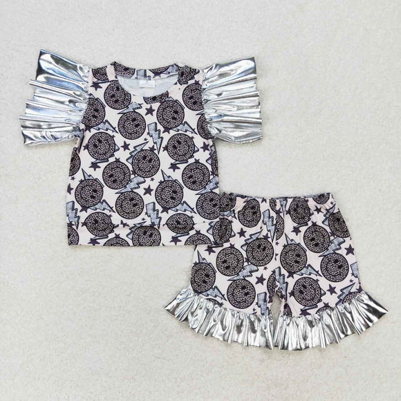 Smile Stars Lightning Girls Shorts Sets