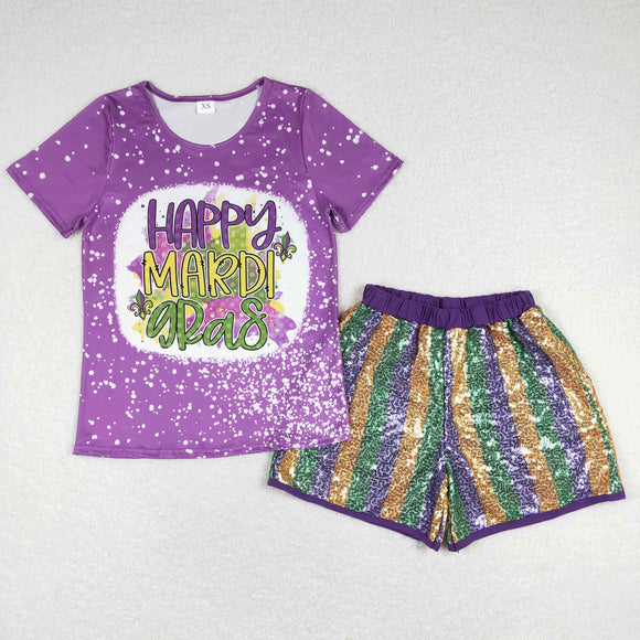 Adult Happy Purple Mommy & Me Women Mardi Gras Outfits