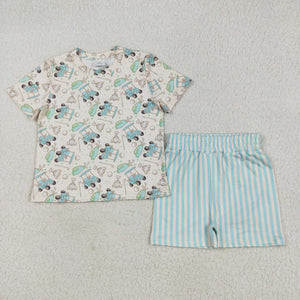 Golf Tour Van Stars Stripe Beige Girls Shorts Sets