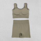 Army Green Camo Adult Shorts Sets