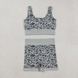 Gray Camo Adult Shorts Sets