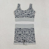 Gray Camo Adult Shorts Sets