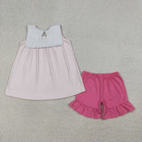 Sheep Jesus Hot Pink Polka Dots Girls Easter Outfits