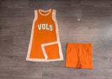 Pre-sale Vols Team Polka Dots Orange Athletic Dress Girls Shorts Sets