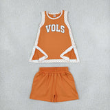 Vols Team Polka Dots Orange Athletic Dress Girls Shorts Sets