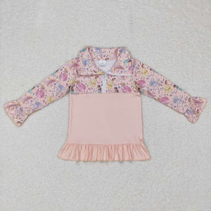 Princess Pink Polo Girls Long Sleeve Top