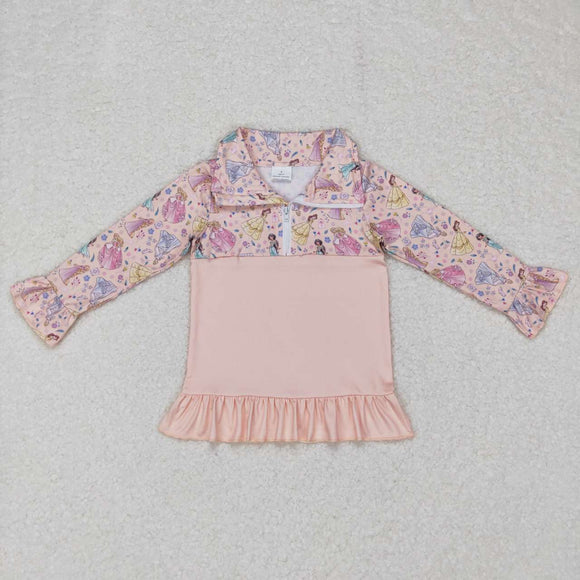 Princess Pink Polo Girls Long Sleeve Top