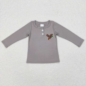 Duck Gray Boys Long Sleeve Top