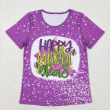 Happy Purple Mommy & Me Adult Mardi Gras Top