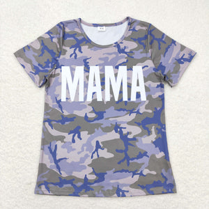 Mama Camo Adult Short Sleeve Top