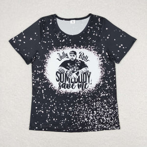 Somebody Save Me Black Mommy & Me Adult Short Sleeve Top