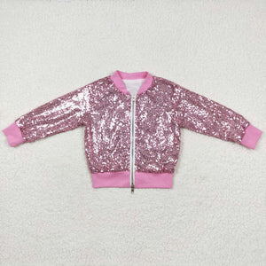 Pink Sparkle Sequin Girls Jacket