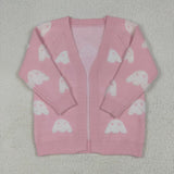 Ghost Pink Cardigan Sweaters Girls Halloween Top