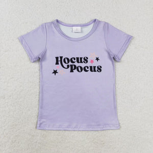 Letters Purple Girls Halloween Top