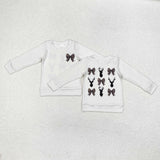 Duck Deer Bow Pattern Girls Long Sleeve Top