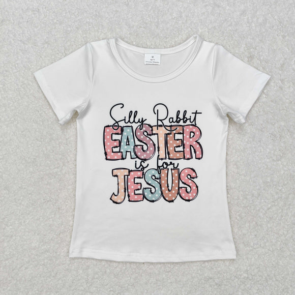 Easter Jesus White Girls Easter Top