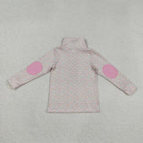 Floral Pink Polo Boys Long Sleeve Top