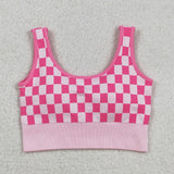 Plaid Hot Pink Adult Top
