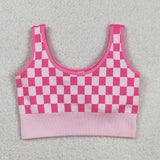 Plaid Hot Pink Adult Top