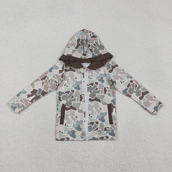 Kids Deer Dog Camo Zipper Mommy & Me Girks Hoodie Top