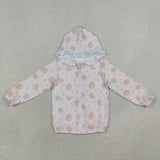 Pumpkin Sky Blue Plaid Ruffles Pink Girls Hoodie Top
